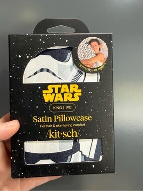 NWT Kitsch x Star Wars Satin Pillowcase Storm Trooper